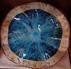 Click for larger view of Work ID #1655:
"Blue Petroglyph Bowl" by Kaoli Granas