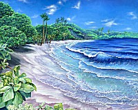 Click for larger view of Work ID #259:
"Hamoa Beach" by Belinda Leigh