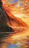 Click for larger view of Work ID #449:
"Meditating Na Pali" by Belinda Leigh