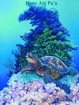 Click for larger view of Work ID #1092:
"Honu Oni Pa'a" by Belinda Leigh