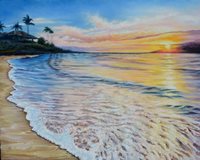 Click for larger view of Work ID #1141:
"Kapalua Golden Moment" by Belinda Leigh
