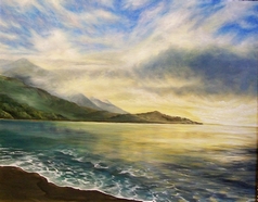 Click for larger view of Work ID #1382:
"Hanalei Bay" by Belinda Leigh