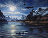 Click for larger view of Work ID #1453:
"Full Moon" by Belinda Leigh
