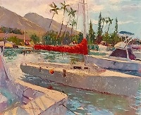 Click for larger view of Work ID #1653:
"Lahaina Harbor" by Nelson Tolentino