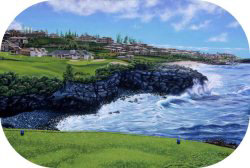 "5th Hole at Kapalua" by Belinda Leigh
Category:  Golf, Landscapes, Seascapes