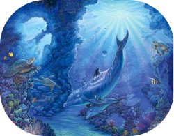 "Cathedral of Tranquility" by Belinda Leigh
Category:  Dolphins, Turtles