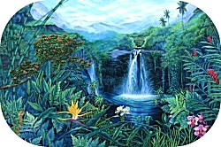 "Sacred Garden" by Belinda Leigh
Category:  Landscapes, Waterfalls